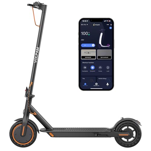 VOLPAM Electric Scooter, 350W/500W, 8.5/10 Tires, 12/21/28 Miles Range, 16/19/22Mph, Folding E-Scooter with Dual Braking