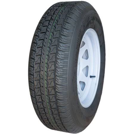 Supercargo Tire on 15x65-4.5 White Spoke Wheel St225/75r15 8PR