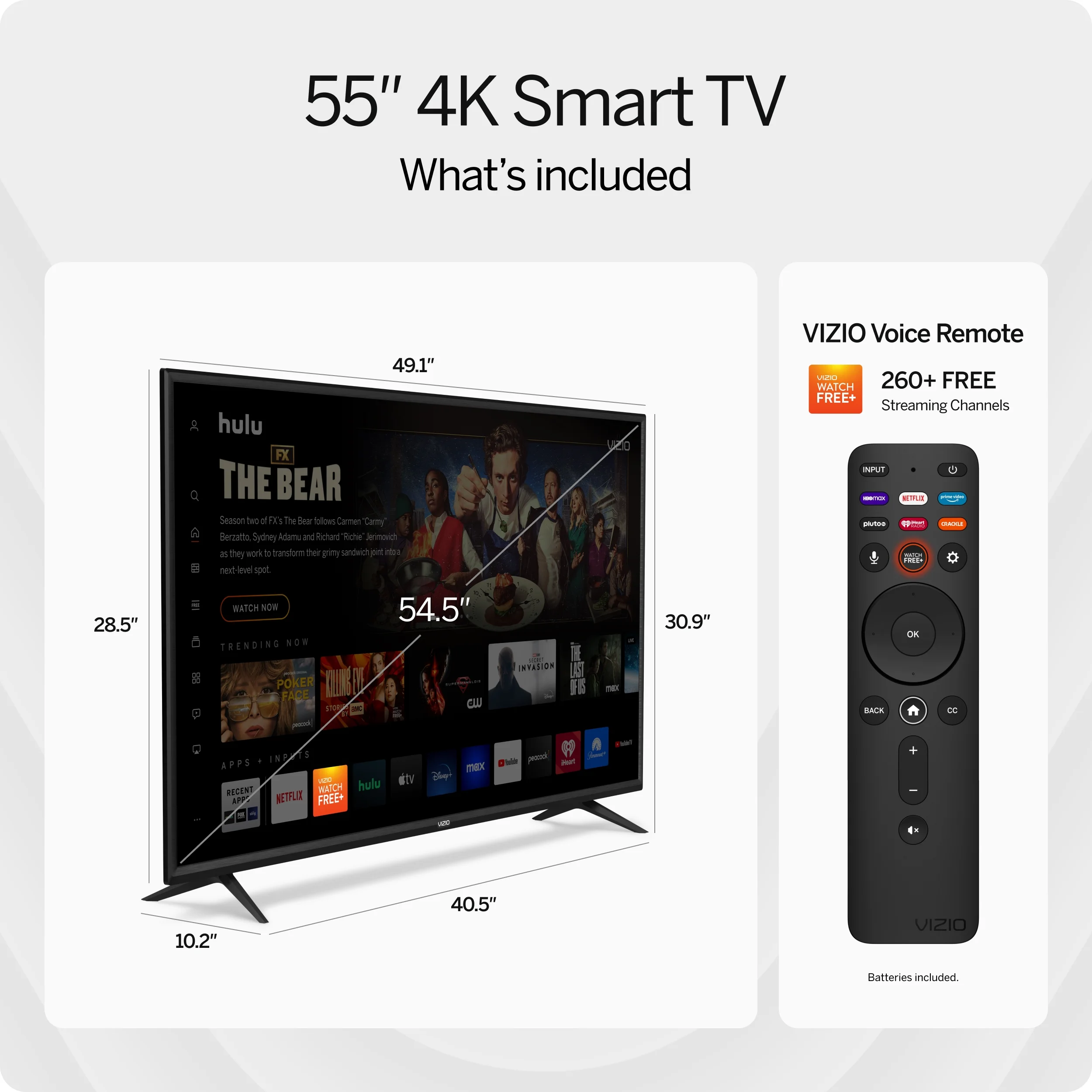 VIZIO 55 Class V-Series 4K UHD LED Smart TV V555-J01