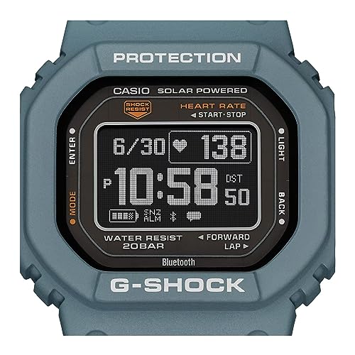 Casio Men's G-Shock Move DW-H5600 Series, Multisport (Run, Walking, Gym Workout), Heart Rate Watch, Quartz Solar Assisted Watch
