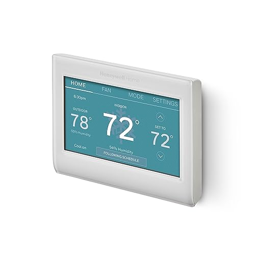 Honeywell Home RTH9585WF Wi-Fi Smart Color Thermostat, 7 Day Programmable, Touch Screen, Energy Star, Alexa Ready, C-Wire Required, Not Compatible with Line Volt Heating Gray