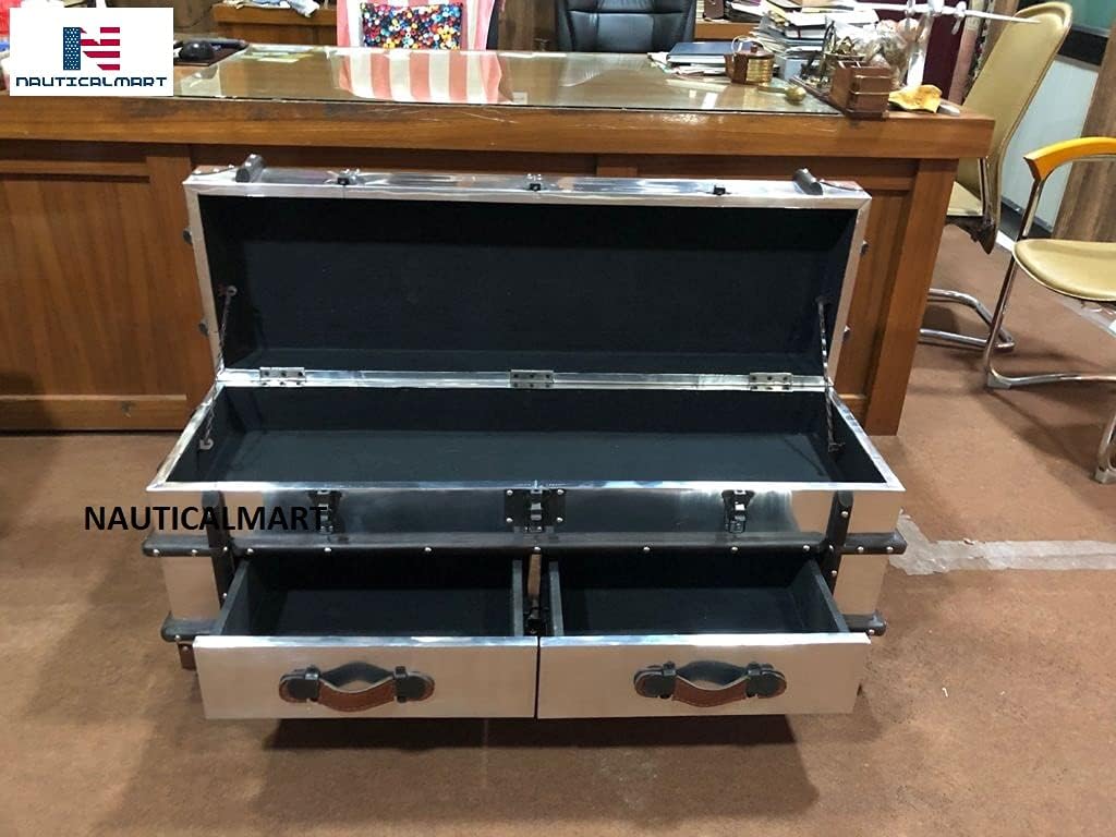 Nautical-Mart AERO Coffee Table Aviator Aluminium Furniture Table Home Decor