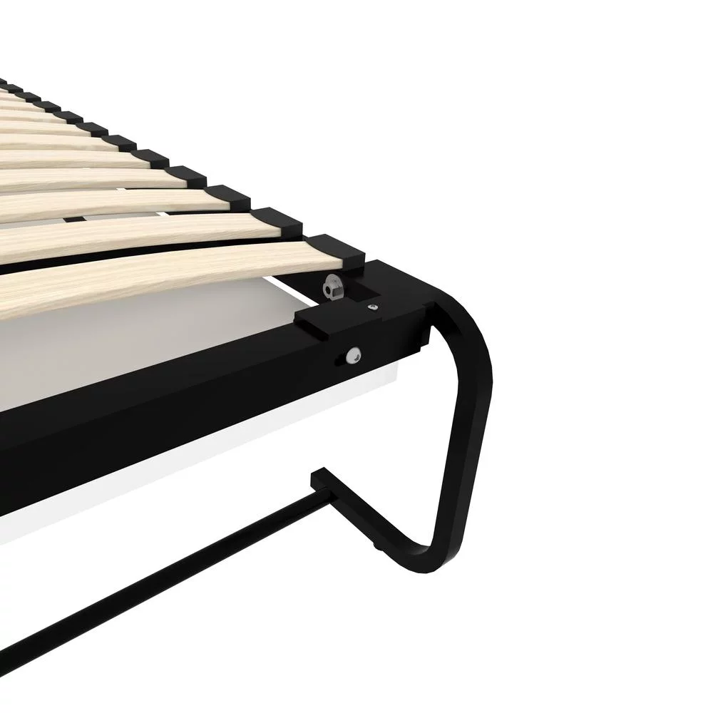 Bestar Orion 61" Full Murphy Bed in White and Walnut Gray