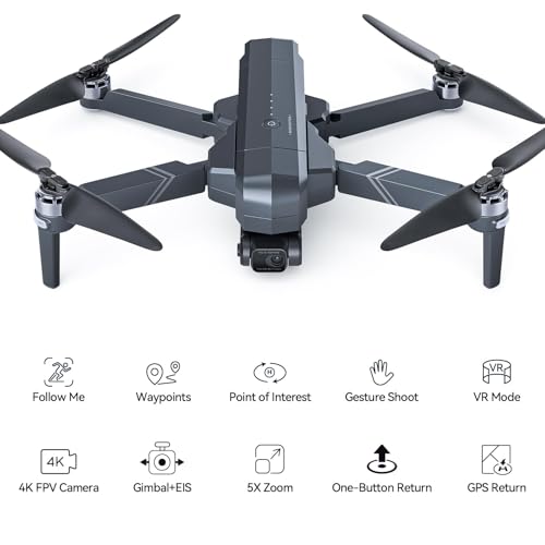 Ruko F11GIM2 Drones with Gimbal+EIS 4K Camera for Adults, 96 Min Long Flight Time 16404ft Long Range FPV, Auto Return Home with GPS, Level 6 Wind Resistance, Foldable Quadcopter