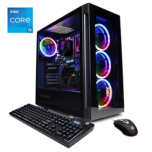 CYBERRPOWERPC Gamer Xtreme VR Gaming PC, Intel Core i5-11600KF 3.9GHz, GeForce RTX 3060 12GB, 16GB DDR4, 500GB PCI-E NVMe SSD, 1TB HDD, WiFi Ready & Win 11 Home (GXiVR8480A11), Black
