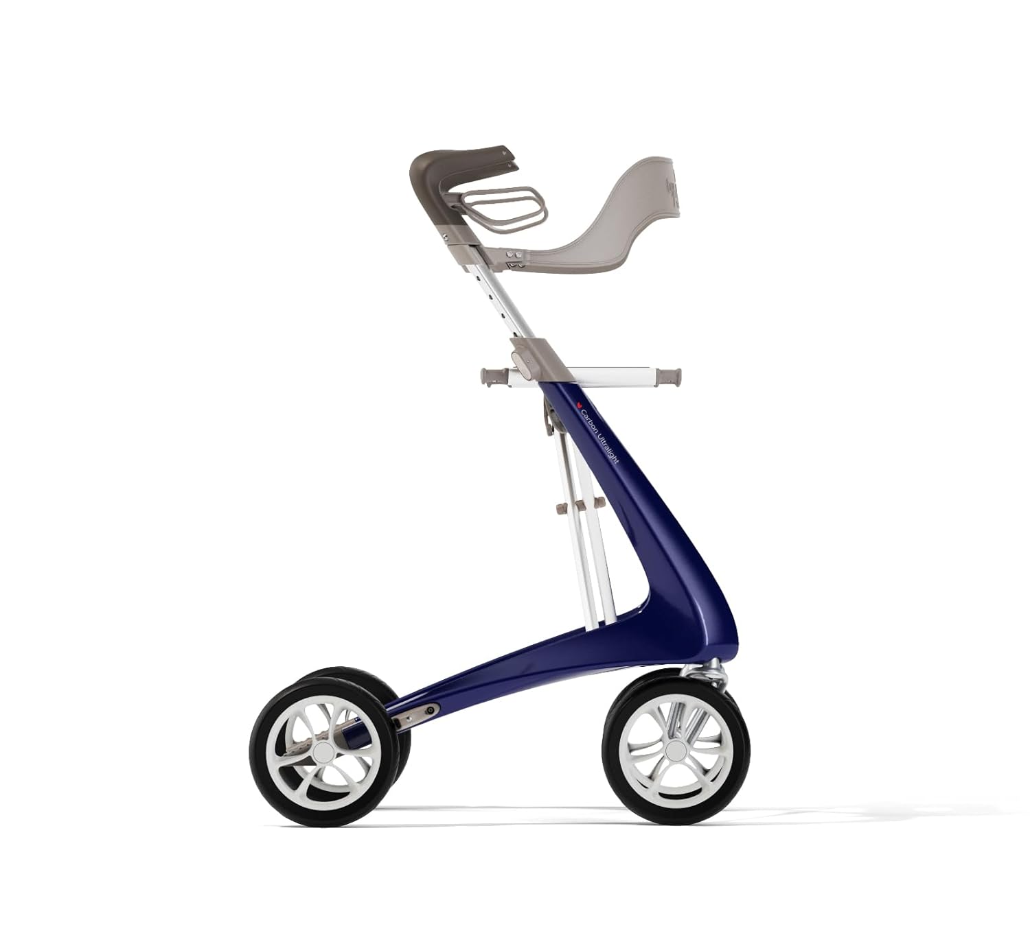 Medline byACRE Ultralight Carbon Fiber Rollator with Backrest, Blue