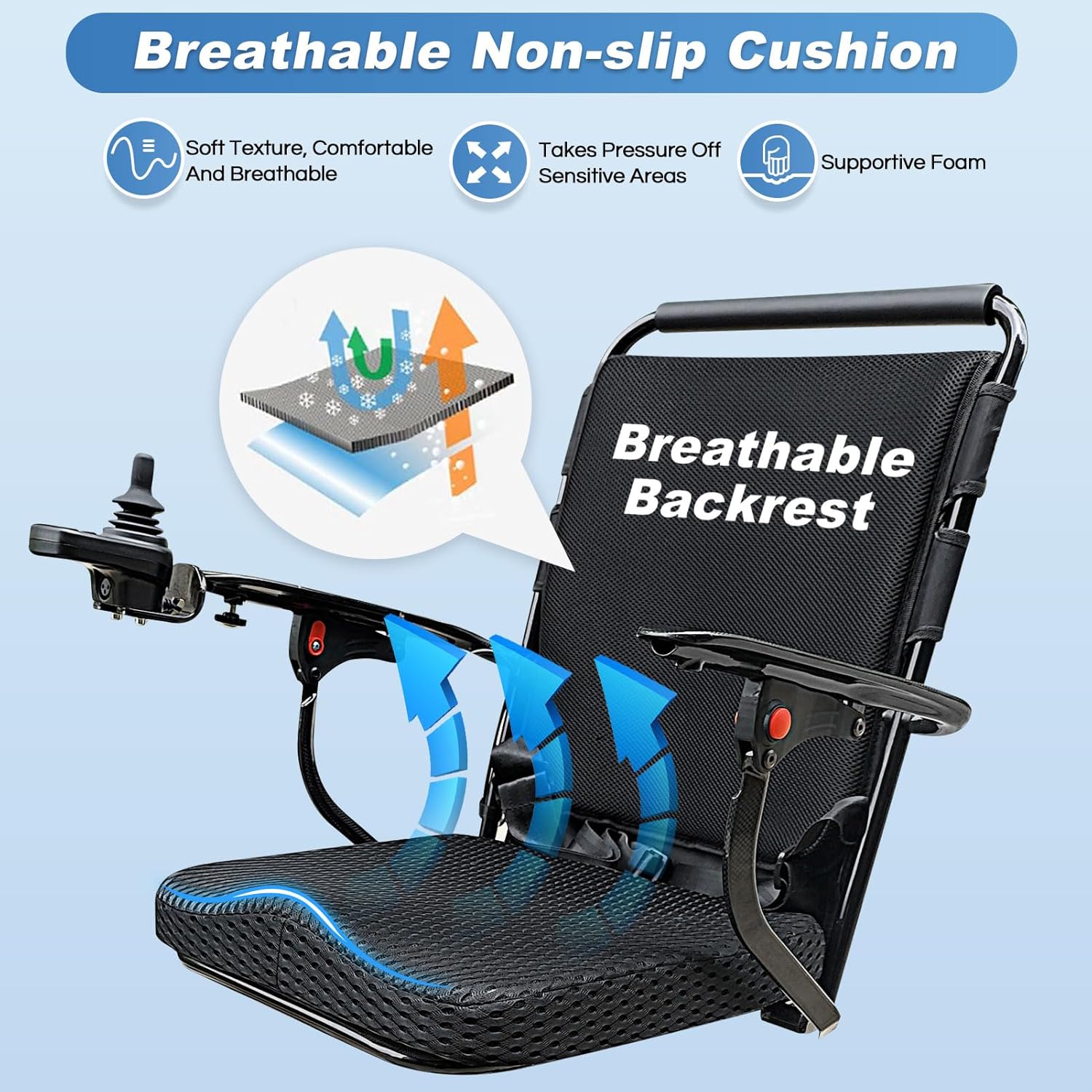 42lb Super Lightweight Electric Wheelchairs for Adults, 13 Miles Long Range Power Wheelchair, Intelligent Motorized Wheelchair for Seniors, Portable Airline Approved (Carbon Fiber Frame)
