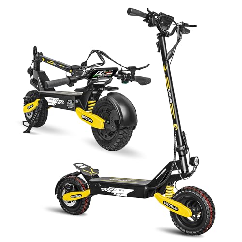 Electric Scooter for Adults, 1200W/2400W Off Road Motor Fast E Scooter, Up to 31/40 MPH Top Speed & 20/43 Miles Long Range, 11" Off-Road Tires, 330lbs MAX Load, Foldable
