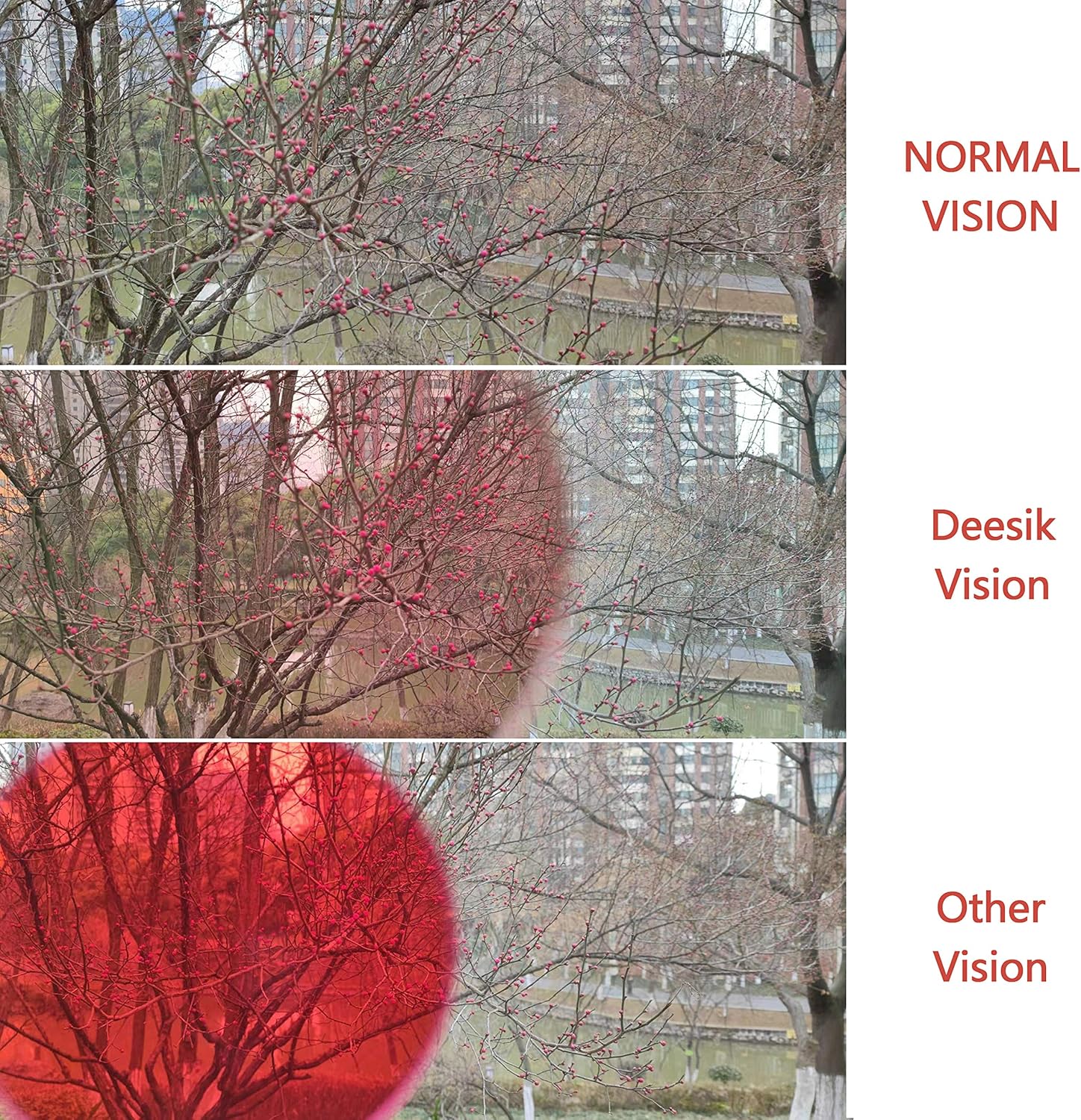 2 Pack Color Blind Glasses for Men - 1 pcs can readable Color Blind Pictures - 1 pcs is are Enhanced-Premium High Contrast Colorblind Glasses