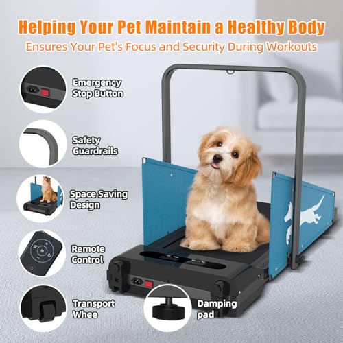 Dog Treadmill Pet Running Machine Dog SlatMill for Small & Medium-Sized Dogs Healthy Exercise Pet Fitness Treadmill Easy to Move 220 LBS