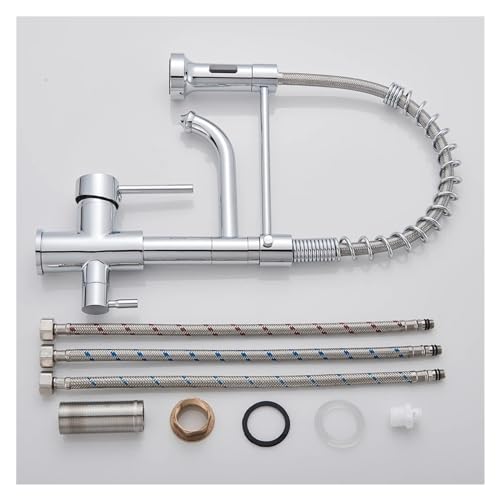 Purification Kitchen Faucet Compatible with Kitchen Water Filter Tap Three Ways Sink Mixer 360 Rotation,Modern Chandelier