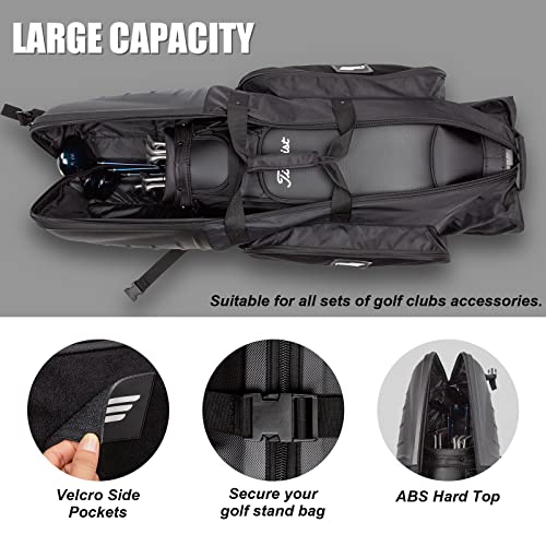 Golf Travel Bags for Airlines with Reinforced Wheels and Hard Case Top, Excellent Zipper Protect Your Clubs, Lightweight and Easy to Maneuver…