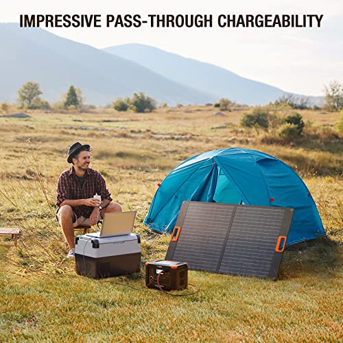 Portable Power Station 300W (Peak 600W), GRECELL 230.88Wh Solar Generator with 60W USB-C PD Output, 110V Pure Sine Wave AC Outlet Backup Lithium Battery for Outdoors Camping Travel Home Blackout