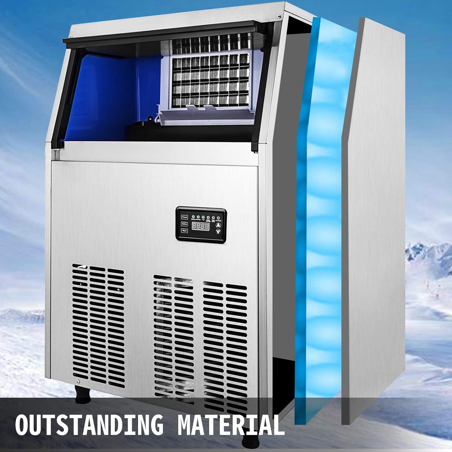 VEVOR 110V Commercial Ice Maker (150lbs/24h)