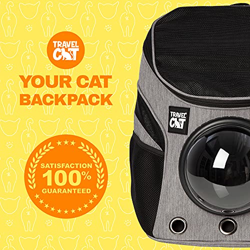Fat Cat Backpack Carrier - Airline Approved Cat Carrier with Space Capsule Bubble for for Small Cats, Kitten - Premium Stray Cat Carrier Backpack for Outdoor, Travel, Hiking, Pet Supplies