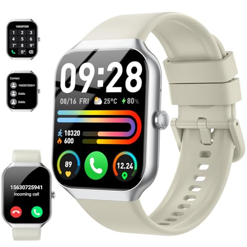 Smart Watch(Answer/Make Call), 1.96 HD Smartwatch for Men Women, 2025 New Fitness Watch with 112+ Sport Modes, Heart Rate, Sleep Monitor, Pedometer, IP68 Waterproof Activity Tracker for Android iOS