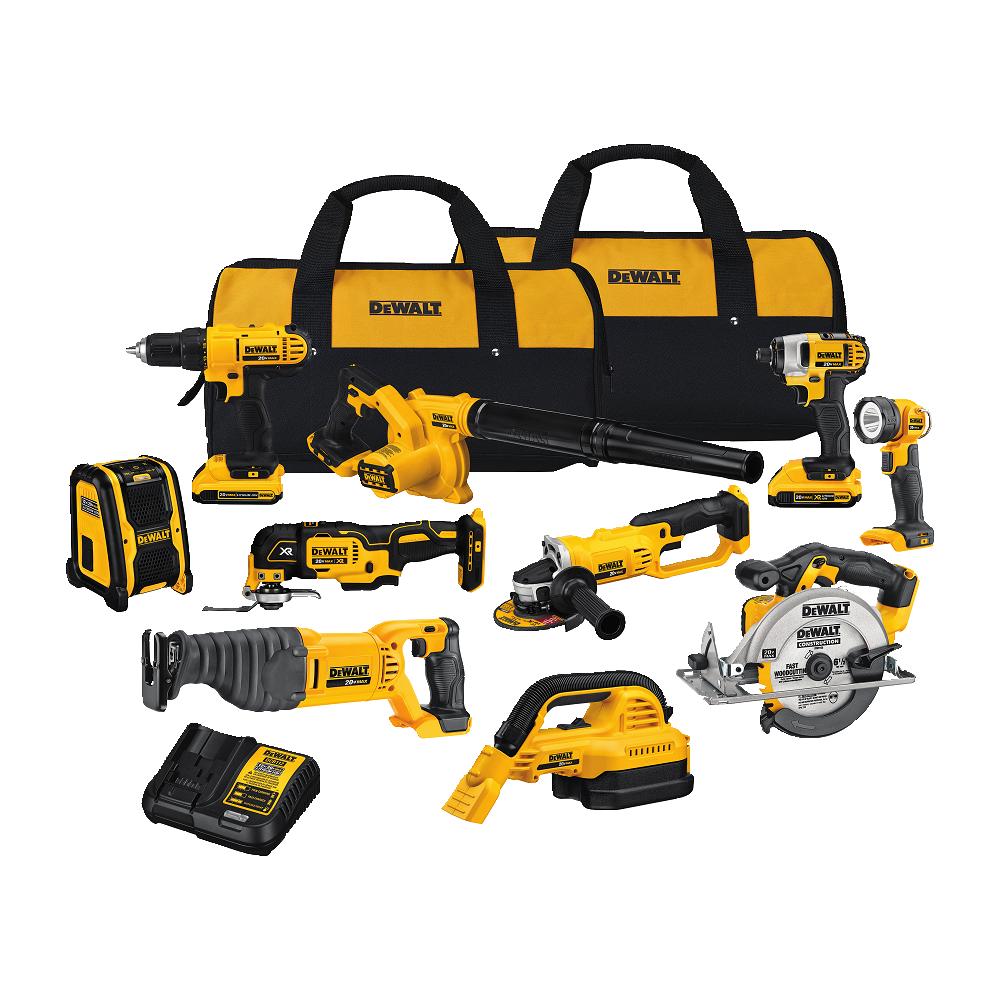 DeWalt DCK1020D2 20V MAX* 10-Tool Combo Kit