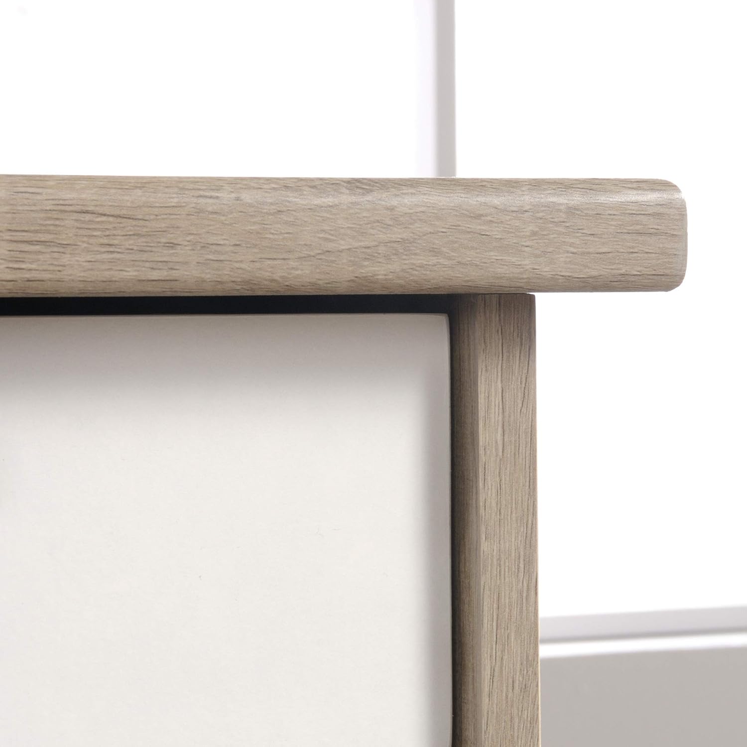 Sauder Anda Norr Executive Desk, L: 56.3" x W: 22.13" x H: 29.53", Sky Oak Finish