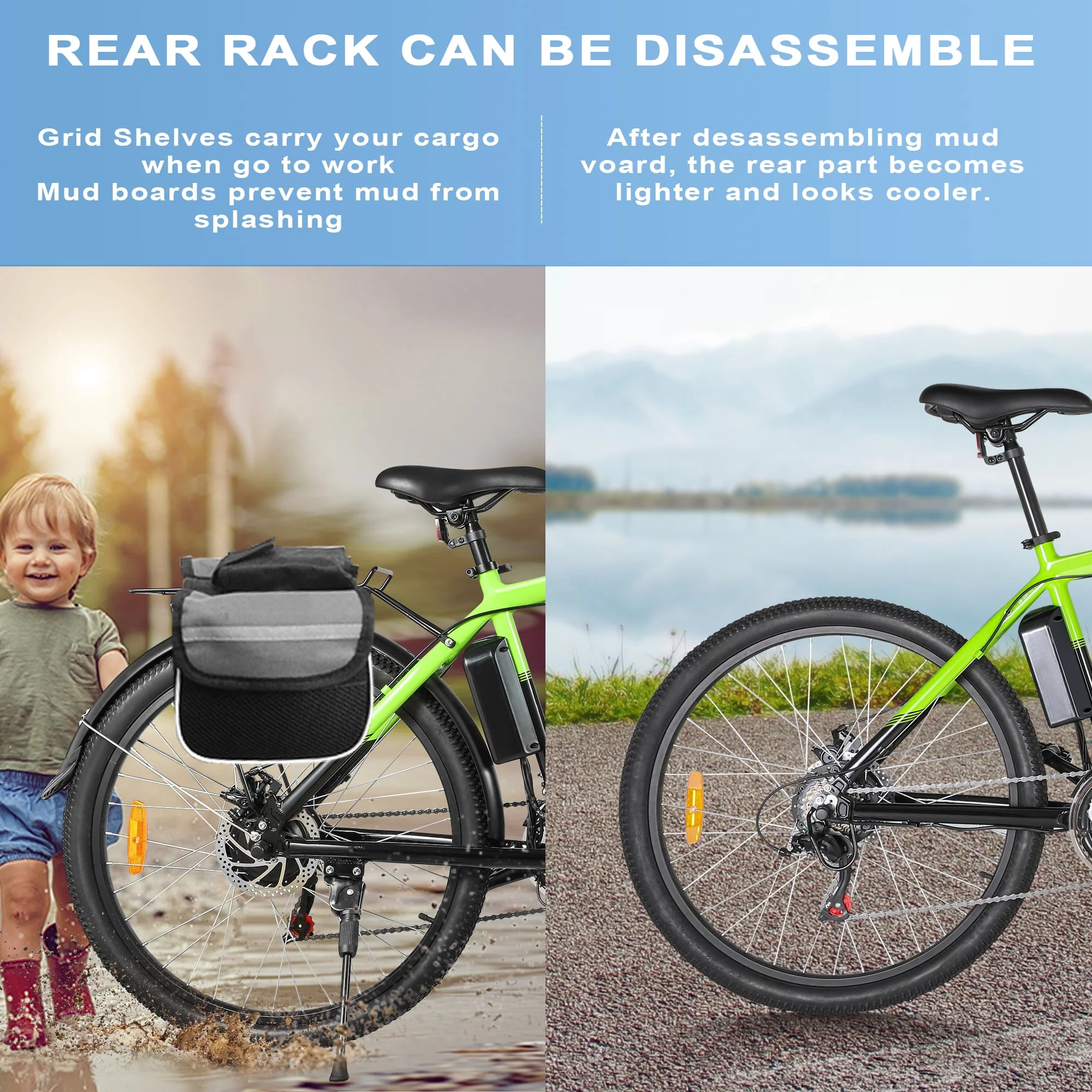 ZNH Electric Bike 26 Electric Mountain Bicycles 350W Motor E bike 21 Speed 36V 10Ah Electric Commuter Bike 20MPH Black Electric Bicycle Ebike