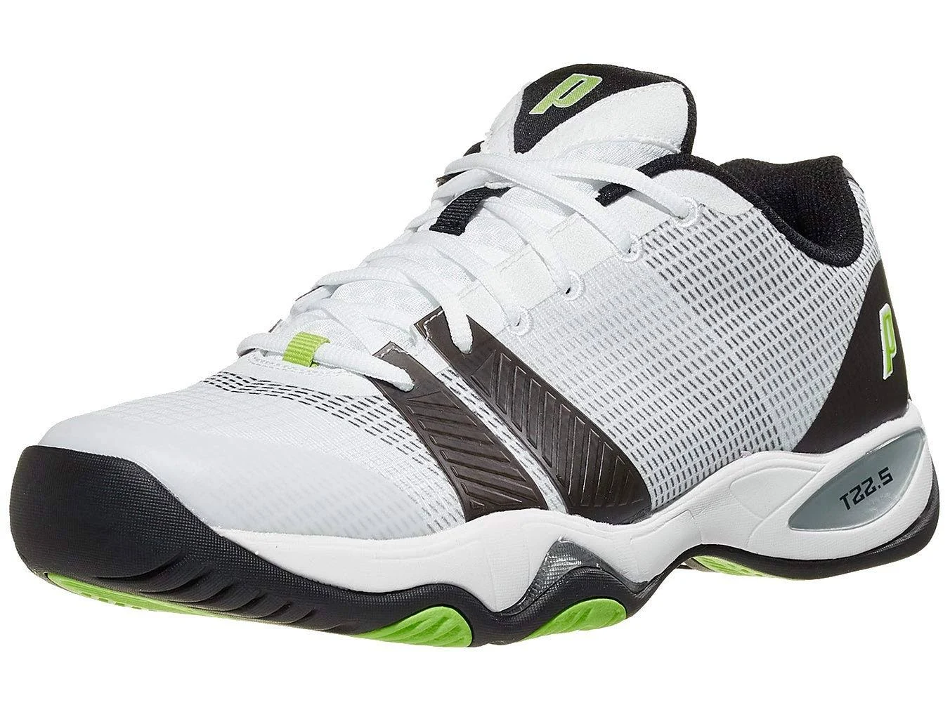 Prince T22.5 Men&s Tennis Shoe (White/Green/Black) - Megean