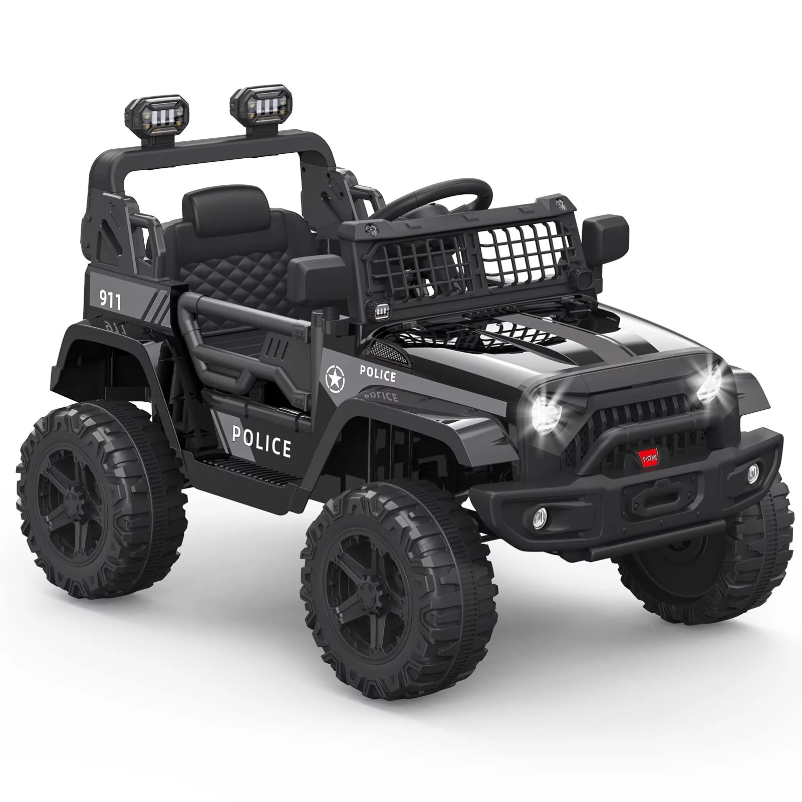 Sakiyrr 2-Seater Kids Ride on Car with Remote Control, 24V Electric Vehicle Toy with Storage Space, Red