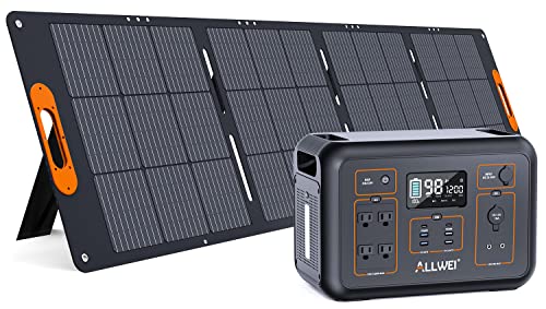 ALLWEI Portable Power Station Solar Generator