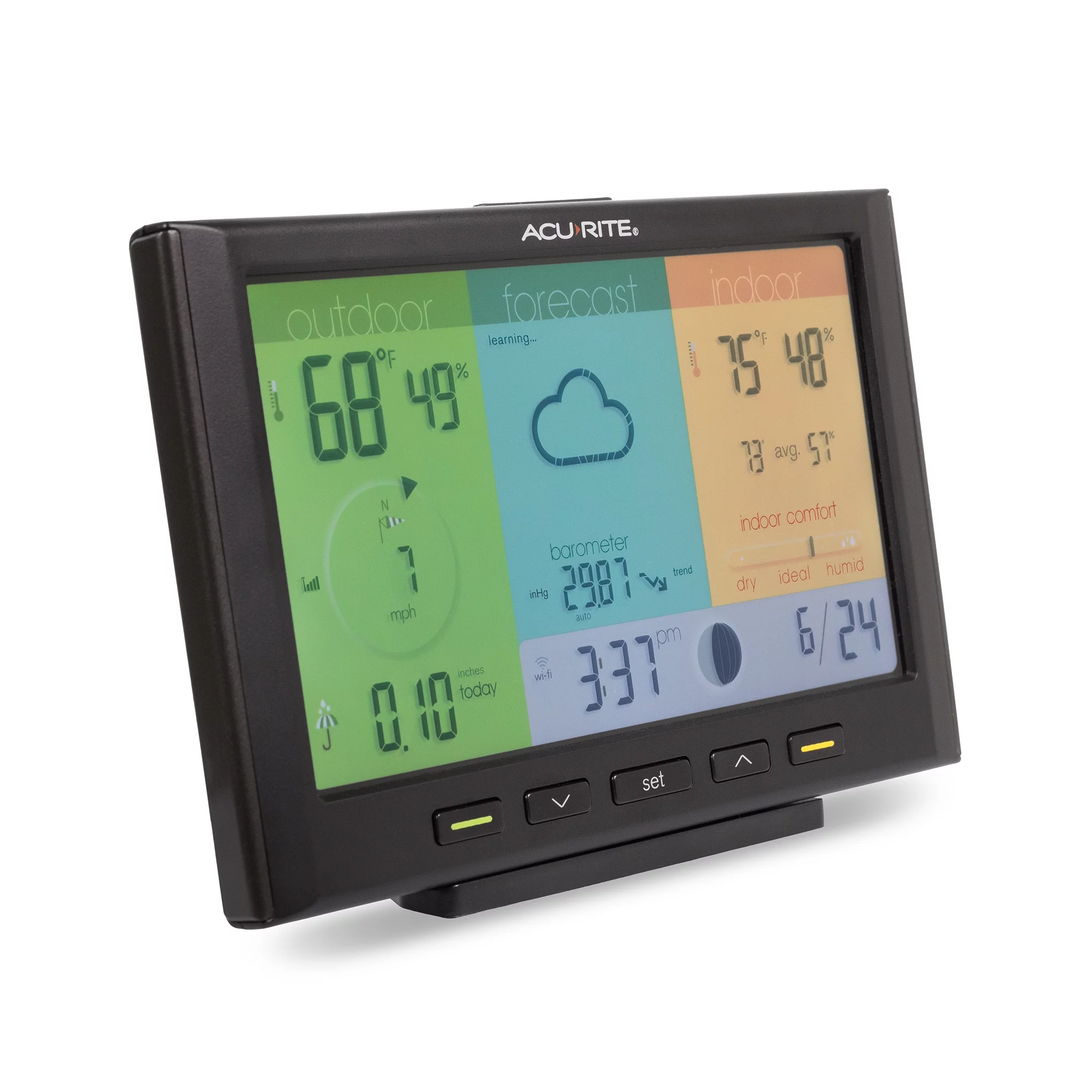 AcuRite Iris Home Weather Station with Wi-Fi Color Display for Remote Weather Monitoring (01547M)