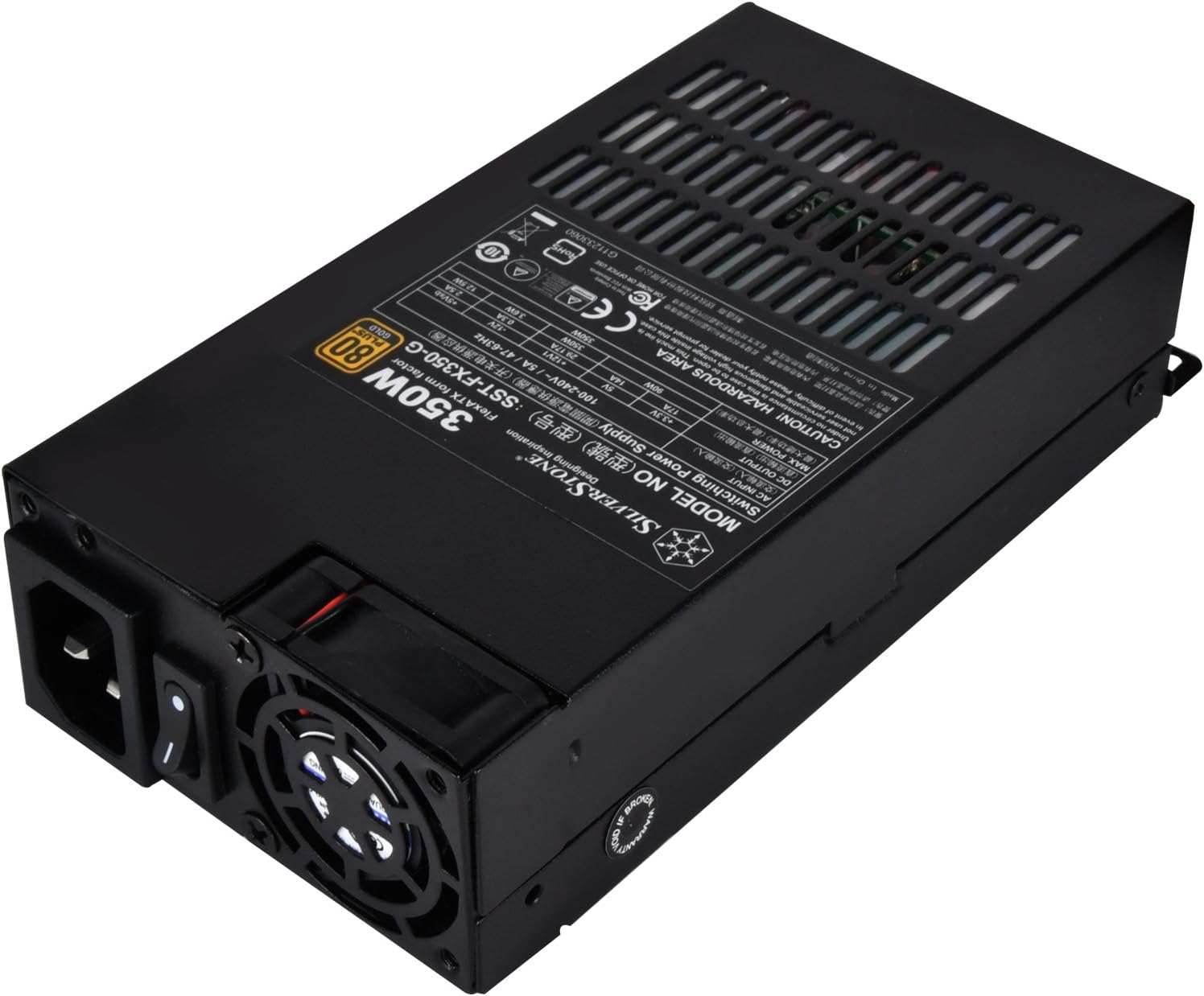 SilverStone Technology SST-FX350-G Flex ATX 1U 350 Watt 80 Plus Gold Power Supply with Fixed Cables