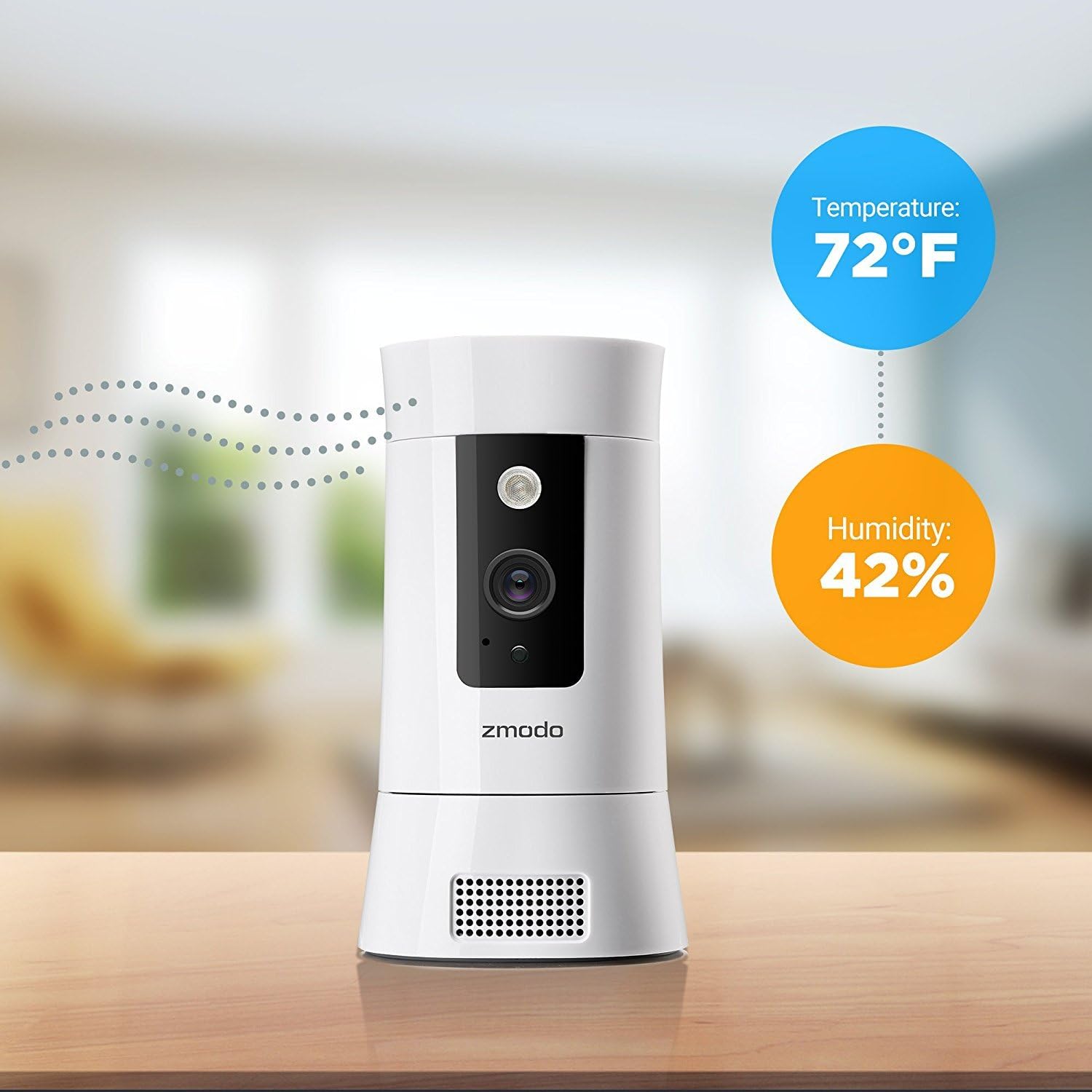 Zmodo Torch 360 Smart Home Garden Door Light Wireless Camera, Outdoor Wide Angle, Motion Alert, Silver