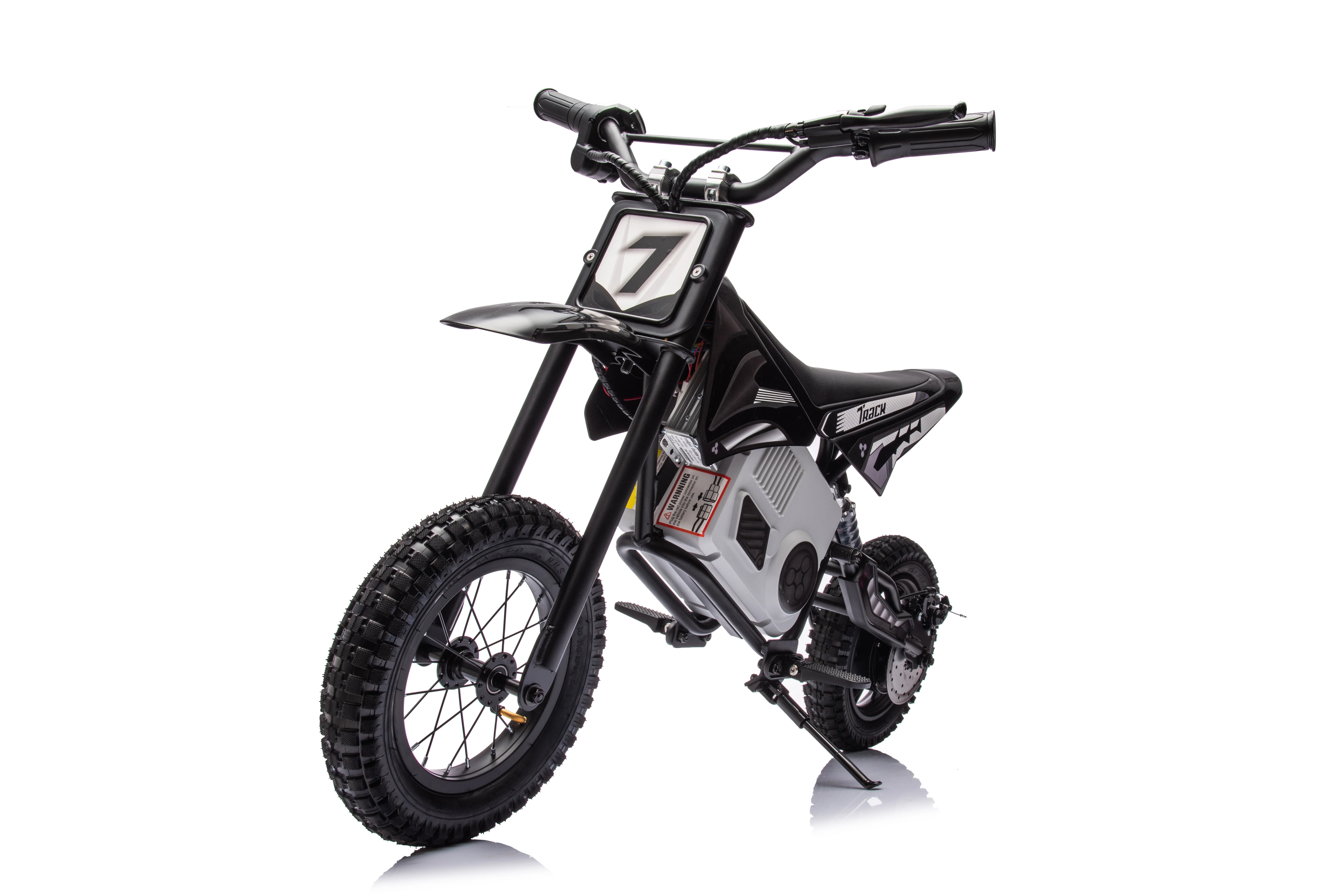 BISHE 36V Kids Ride on Dirt Bike, 15.5MPH Fast Speed Electric Battery-Powered Off-Road Motorcycle with 350W Motor, Max Load 176lbs, LED Light, Twist Grip Throttle, Disc Brake, Air-Filled Tires(Black) - Curated Treasures Market
