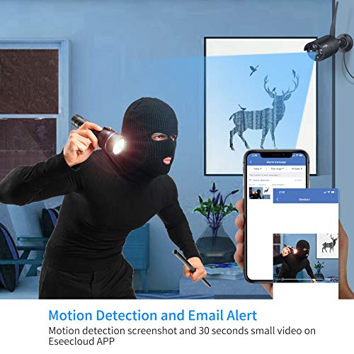 [Wireless Pro, 100ft Range] Hiseeu Wireless Security Camera System, Expandable 16CH 4K NVR, 4Pcs 3MP Night Vision WiFi Cameras Home Surveillance Outdoor, Motion Detection, 1TB HDD, One-Way Audio