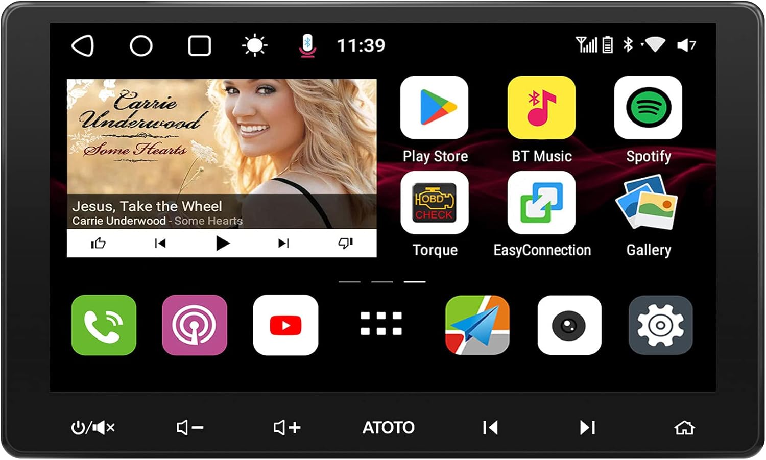 ATOTO S8 Ultra Double Din Car Stereo, 7 Inch Android in-Dash Navigation, Wireless CarPlay & Android Auto, Dual BT w/aptX HD, Gesture Operation, VSV&LRV, Built-in 4G Cellular Modem,4G+64G, S8G2A78UL-N