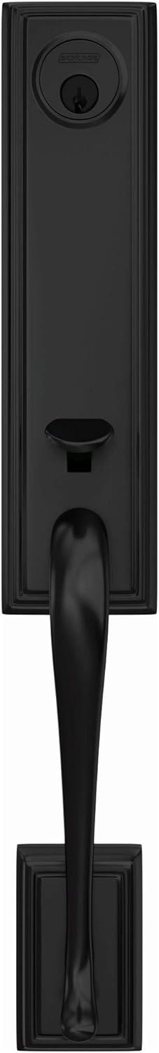 Schlage FCT58ADD622 Custom Addison Keyed Entry Single Cylinder Half Plate Handleset - Exterior Only