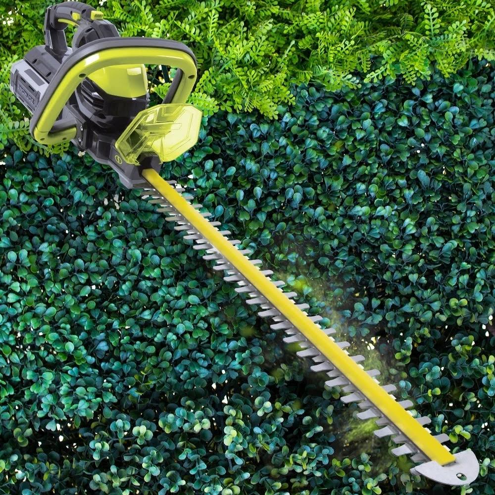 Sun Joe iON100V-24HT-CT 100-Volt iONPRO Cordless Handheld Hedge Trimmer | 24-Inch | Tool Only