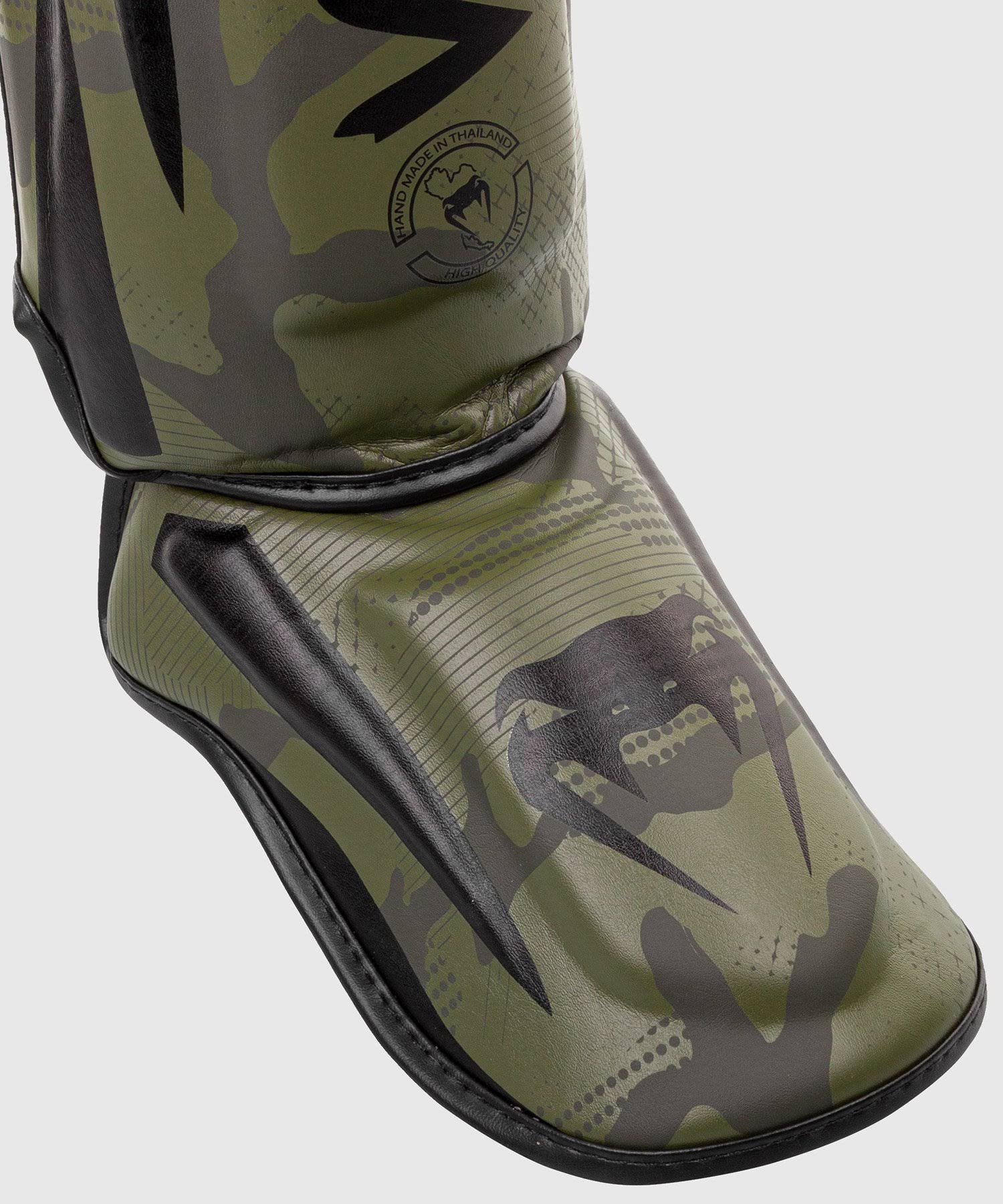 Venum Elite Shin Guards - Khaki Camo - L