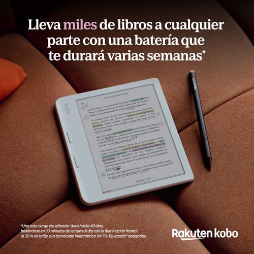 Kobo Libra Colour | eReader | 7” Glare-Free Colour E Ink Kaleido™ 3 Display | Dark Mode Option | Audiobooks | Waterproof | White