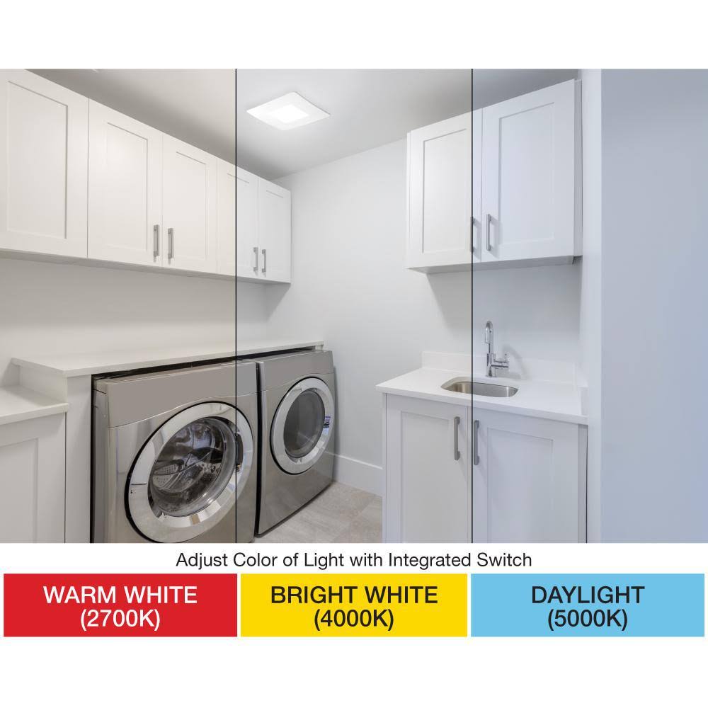 Revent 110 CFM Easy Installation Bathroom Exhaust Fan with LED Lighting
