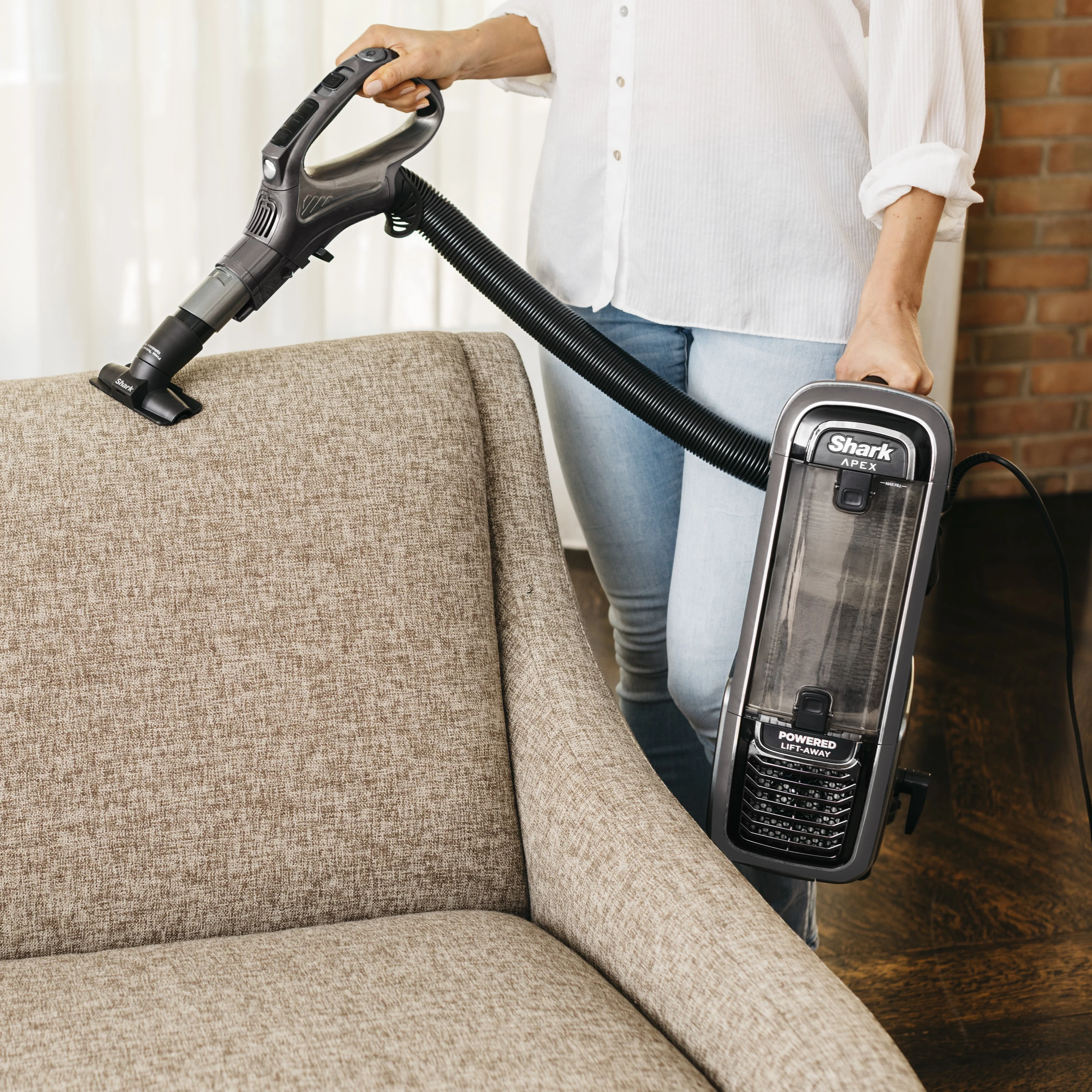 Shark AZ1002 Apex Powered Lift-Away Upright Vacuum with DuoClean  Self-Cleaning