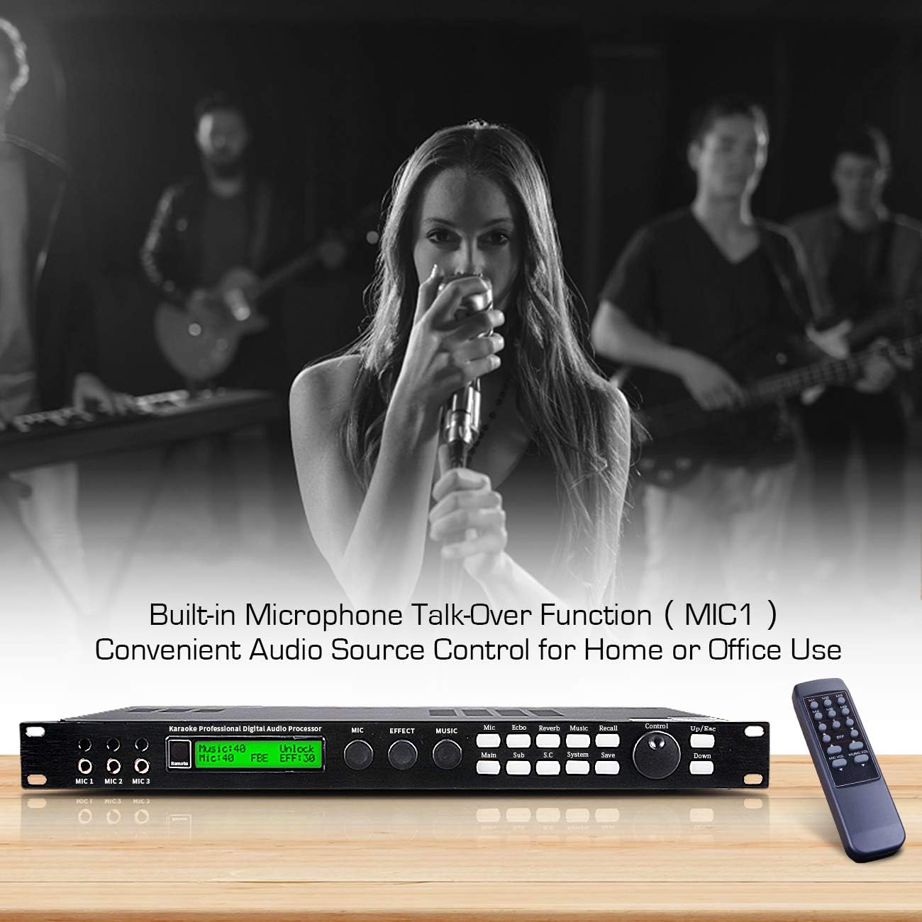 Depusheng X5 Karaoke Professional Digital Audio Processor Can Set via a PC Interface Prevent Howling