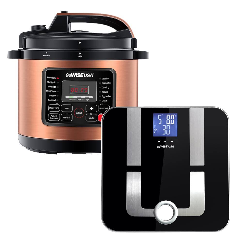 GoWISE USA Electric Pressure Cooker/12.5 qt/Copper