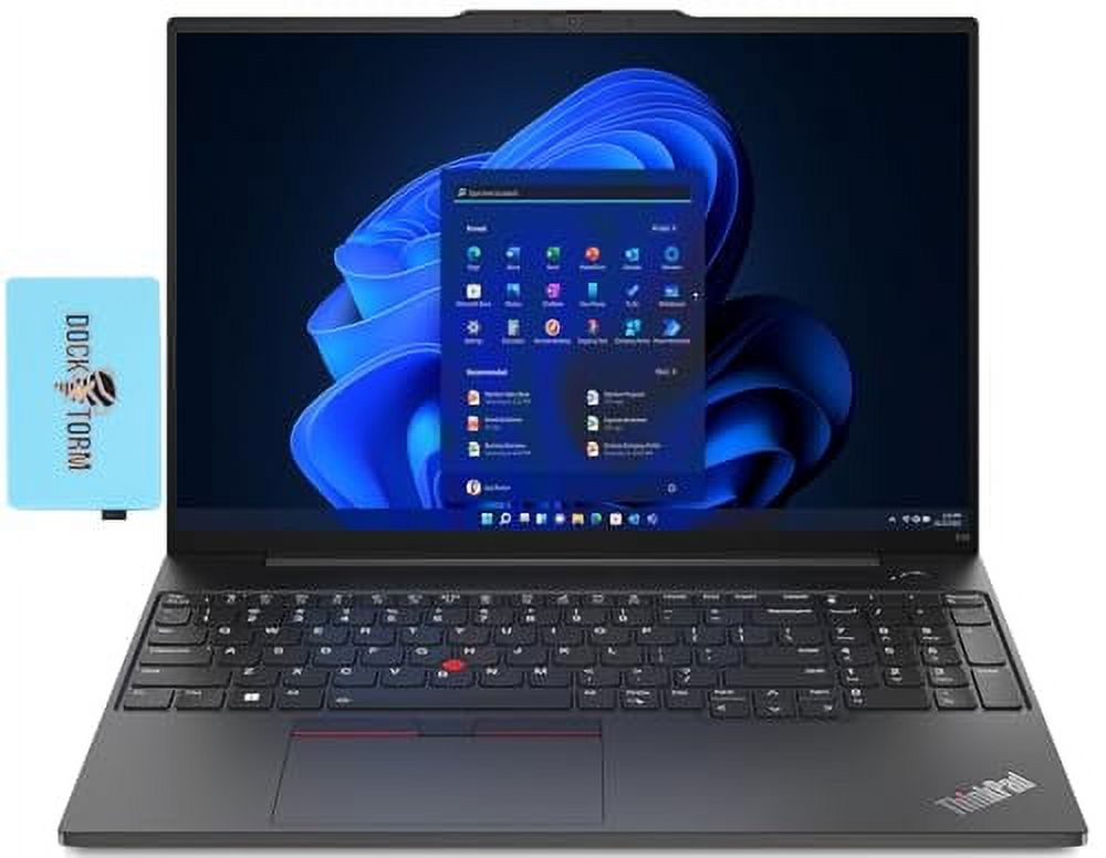 LENOVO ThinkPad E16 Gen 1 16.0" IPS Display Laptop (AMD Ryzen 7 7730U 8-Core, 24GB RAM, 512GB PCIe SSD, AMD Radeon, 60 Hz Wide UXGA (1920x1200), Fingerprint, Win 10P) with Dockztorm Hub
