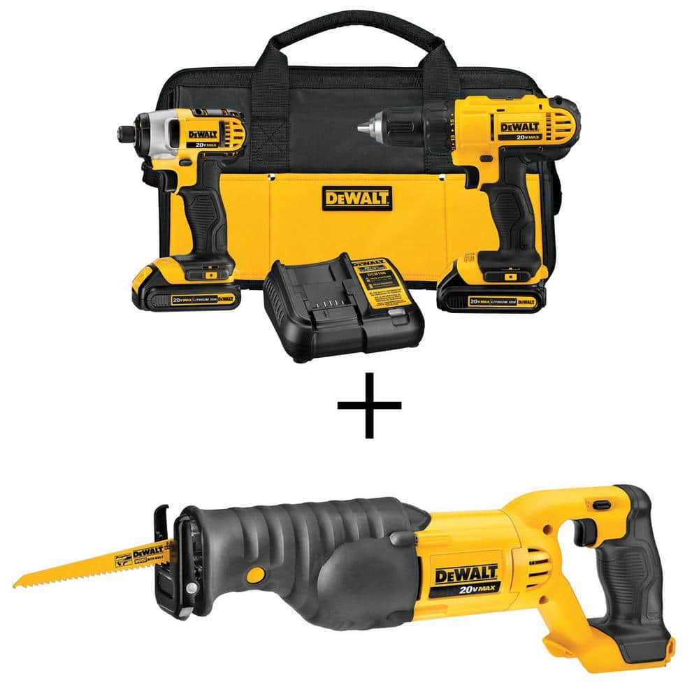 Dewalt 20-Volt Max Cordless Drill/Impact Combo Kit with 20-Volt 1.3Ah Batteries - Shop Hardware Tools Online Store