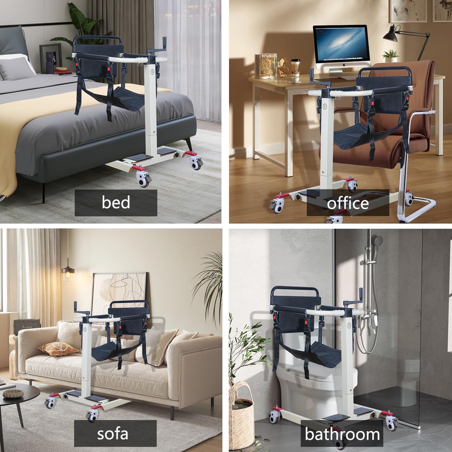 Patient Iift Transfer Chair，Patient lift Chair，for care of The elderly, disabled, and patients with limited mobility，Iift Wheelchair，Household use、Car wheelchair transfer，Height/width adjustable