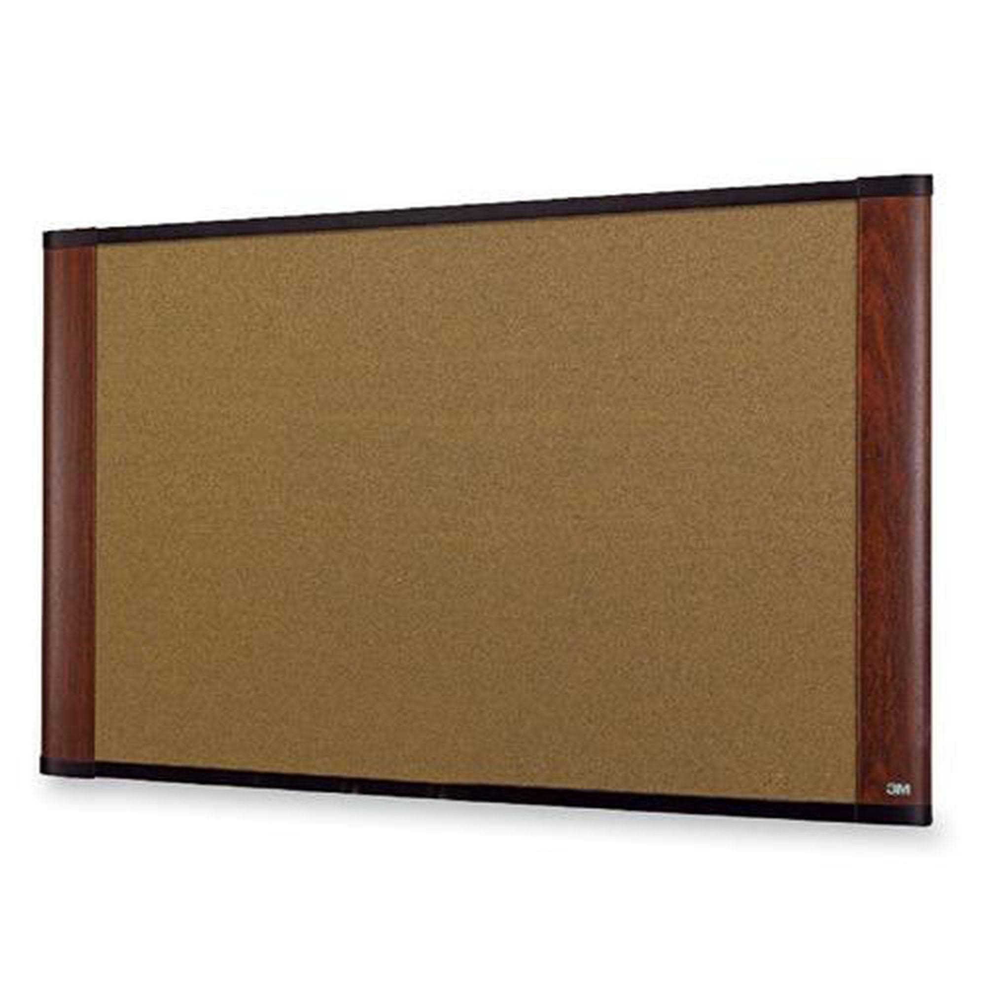 3M Cork Bulletin Board 48 x 36 Mahogany Frame