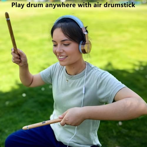 Virtual Air Drum Set Electric Drumsticks Air Drum Sticks 3rd Gen., Air Drum with Drumsticks, Pedals, Bluetooth and 8 Sounds, Electronic Drum Set for Adults, Kids, Gift