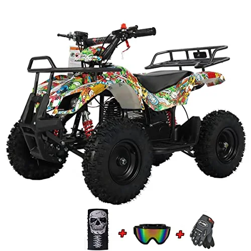X-Pro Brand New 40cc ATV for kids, Mini Gas Powered ATV-Cartoons - Curated Treasures Market