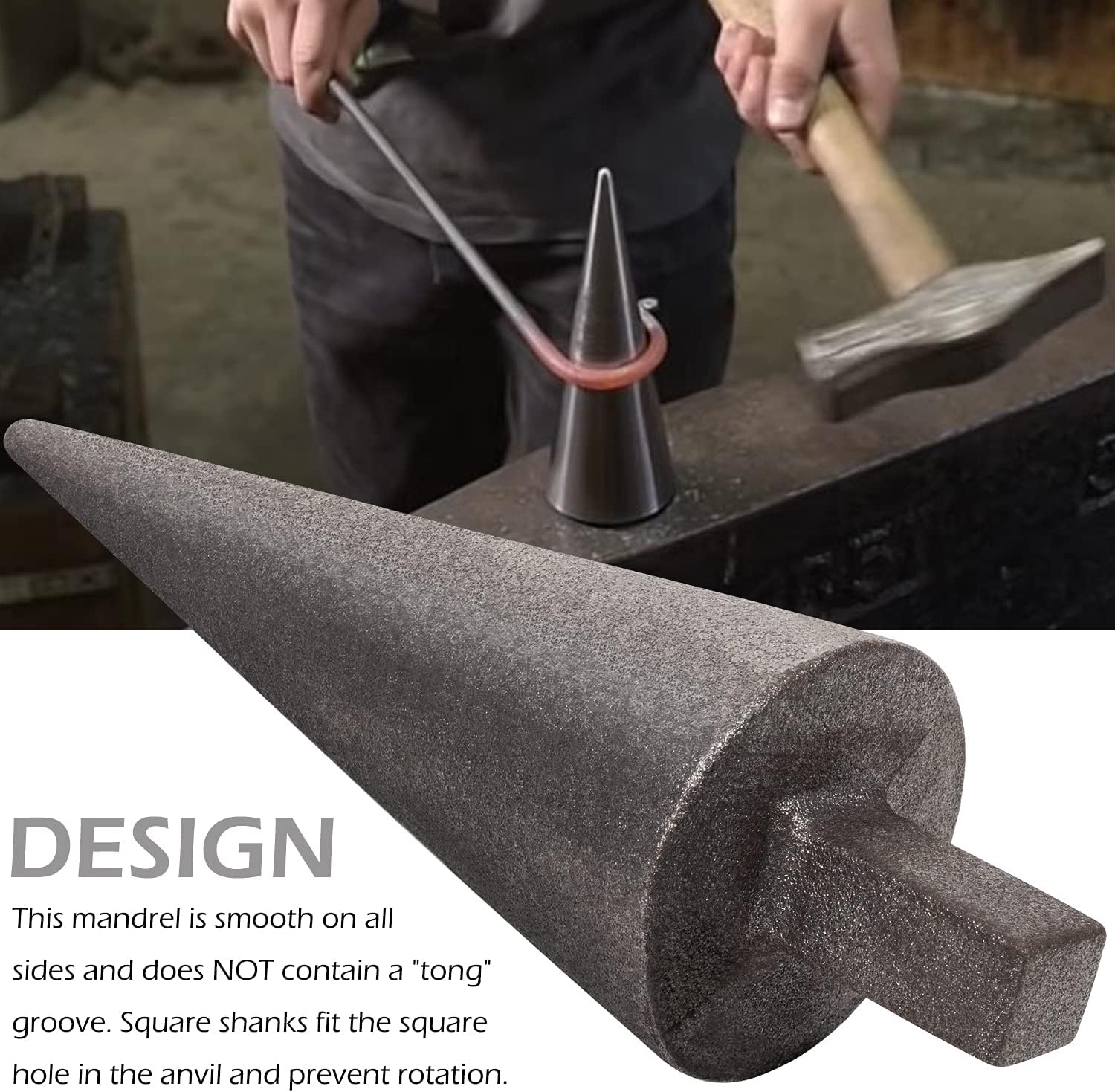 Blacksmith Anvil Mandrel Metal Forming Cone 1" Hardy Blacksmith Anvil Forge Vise Tool