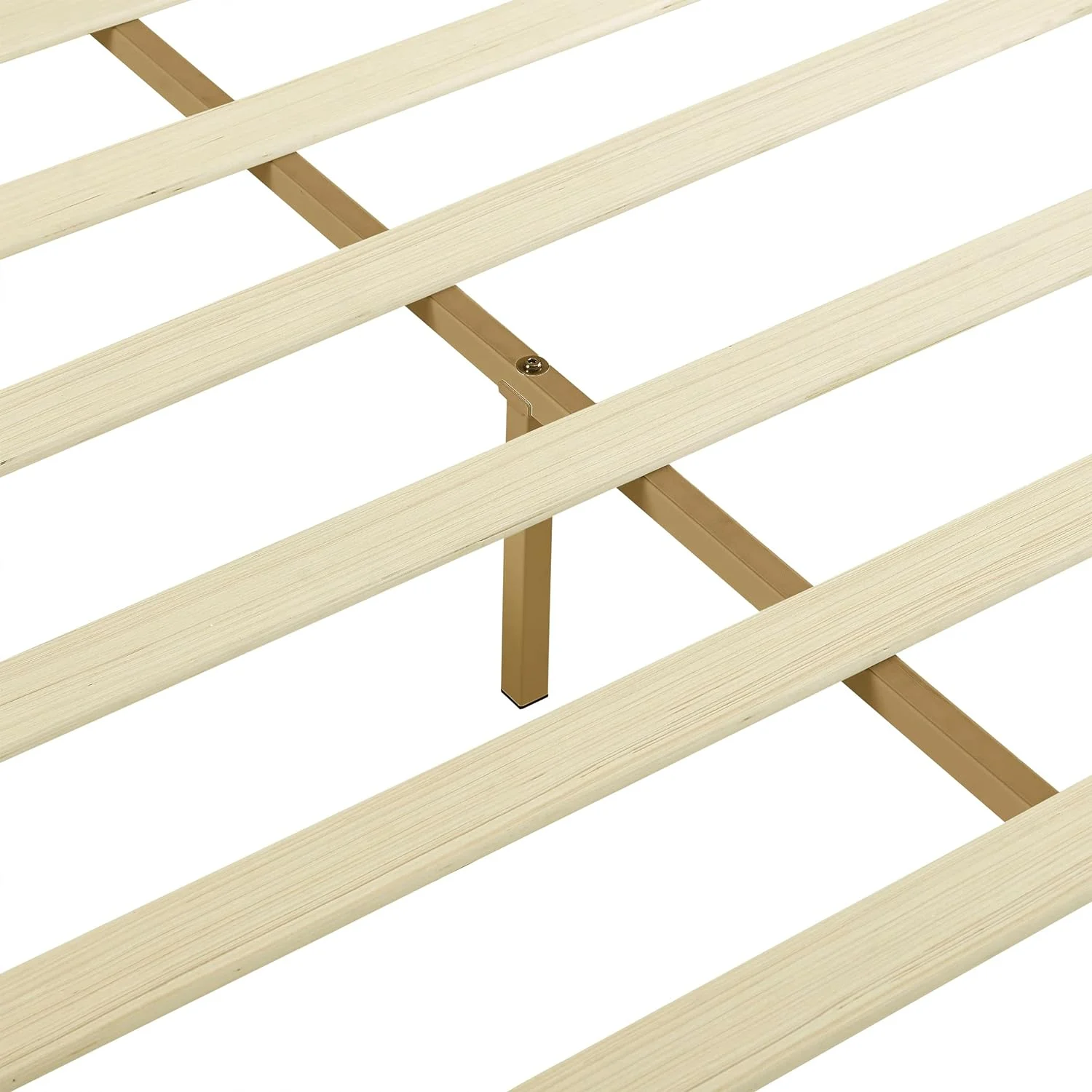 Classic Bamboo Queen Platform Bed Frame With Headboard For Bedroom, Strong Wood Slat Support, No Box Spring Needed, Easy Assembly, Natural (Queen)