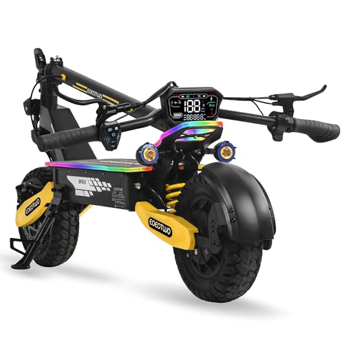 Electric Scooter for Adults, 1200W/2400W Off Road Motor Fast E Scooter, Up to 31/40 MPH Top Speed & 20/43 Miles Long Range, 11" Off-Road Tires, 330lbs MAX Load, Foldable