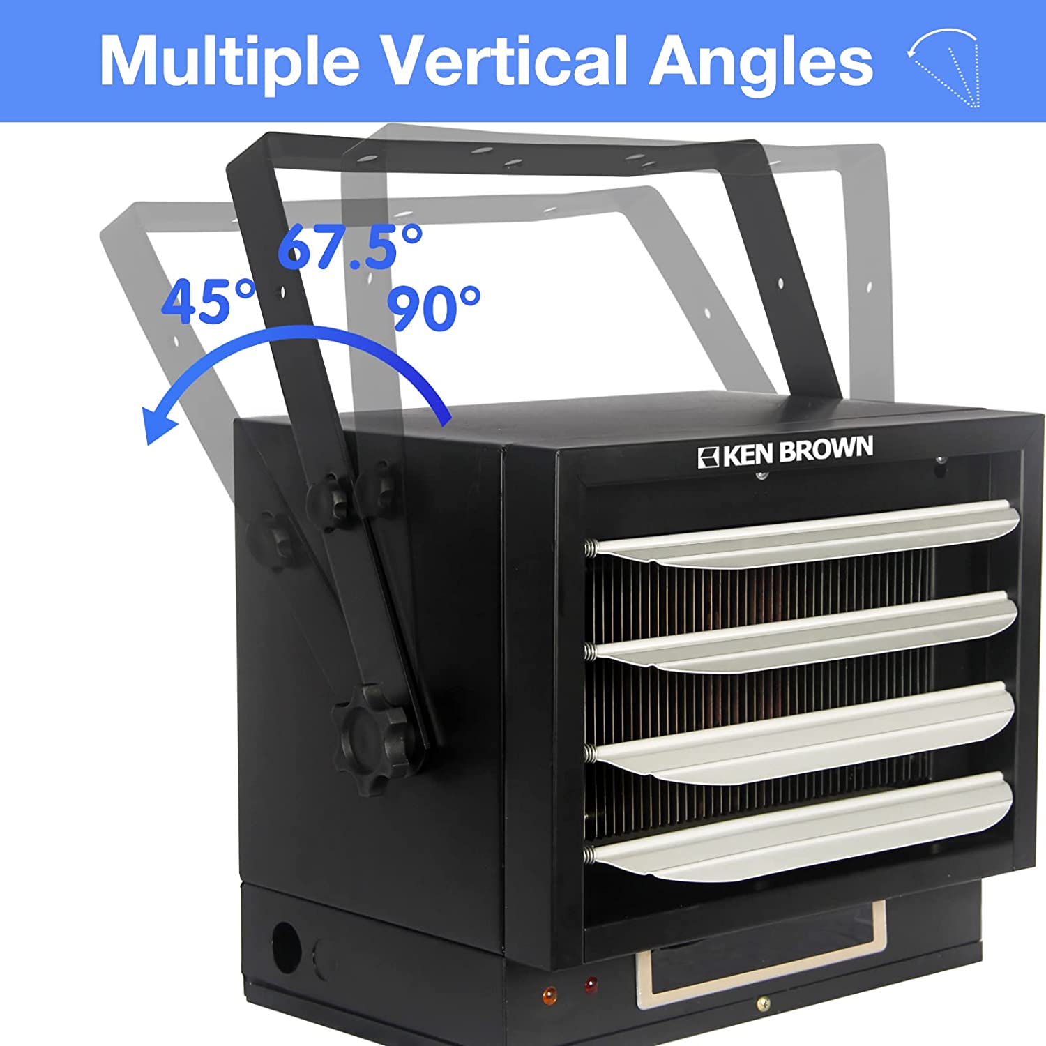 KEERDAO 7500W Digital Fan Forced Ceiling Mount Heater, Electric Garage Heater with Full-Function Remote, Digital Thermostat and 8-Hour Timer for Garage, Shop, Workshop, Warehouse or Storage Area